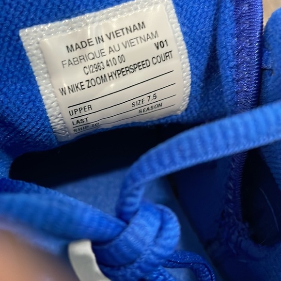 Nike Hypercourt Zoom Blue Women's Athletic - Picture 9 of 10